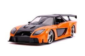 Mazda  - RX-7 F&F  1993 orange/black - 1:24 - Jada Toys - 30732 - jada30732 | Toms Modelautos