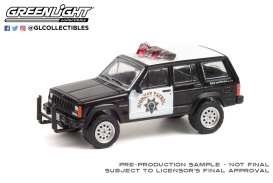 Jeep  - Cherokee 1993 black/white - 1:64 - GreenLight - 42960B - gl42960B | Toms Modelautos