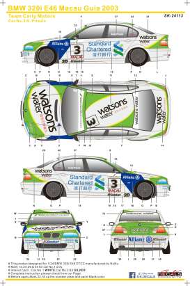 BMW  - 320i 2003  - 1:24 - S.K. Decals - 24113 - SK24113 | Toms Modelautos
