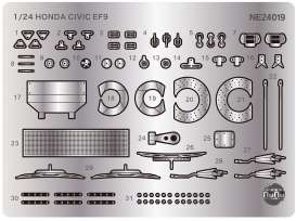 Honda  - Civic EF9  1992  - 1:24 - NuNu Hobby - 24019E - nunu24019E | Toms Modelautos