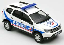 Dacia  - Duster 2018 white/blue - 1:43 - Norev - 509010 - nor509010 | Toms Modelautos