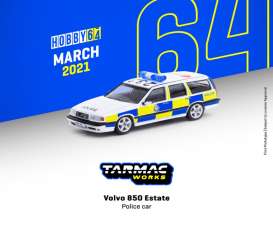 Volvo - 850 Estate white/yellow/blue - 1:64 - Tarmac - T64-039-PC - TC-T64-039pc | Toms Modelautos Volvo - 850 Estate white/yellow/blue - 1:64 - Tarmac - T64-039-PC - TC-T64-039pc | Toms Modelautos