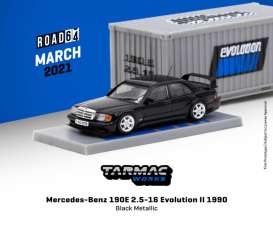 Mercedes Benz - 190E black - 1:64 - Tarmac - T64R-024-BK - TC-T64R-024BK | Toms Modelautos Mercedes Benz - 190E black - 1:64 - Tarmac - T64R-024-BK - TC-T64R-024BK | Toms Modelautos