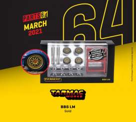 Rims &amp; tires Wheels & tires - BBS gold - 1:64 - Tarmac - T64W-001-CE - TC-T64W001CE | Toms Modelautos