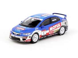 Honda  - Civic Type R 2008 blue/white/red - 1:64 - Tarmac - T64-018-08HEC01 - TC-T64-018-08HEC01 | Toms Modelautos