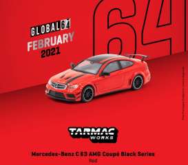 Mercedes Benz  - C63 AMG red - 1:64 - Tarmac - T64G-009-RE - TC-T64G009RE | Toms Modelautos