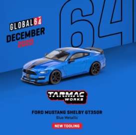 Ford  - Mustang blue - 1:64 - Tarmac - T64G-011-BL - TC-T64G011BL | Toms Modelautos