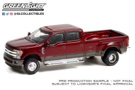 Ford  - 350 Dually 2019 red/grey - 1:64 - GreenLight - 46070F - gl46070F | Toms Modelautos