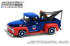 Ford  - F-100 1954 blue/orange - 1:64 - GreenLight - 41130A - gl41130A | Toms Modelautos