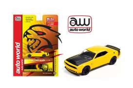 Dodge  - Challenger SRT Hellcat 2019 yellow/black - 1:64 - Auto World - cp7722 - awcp7722 | Toms Modelautos