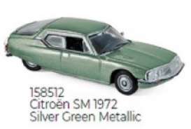 Citroen  - SM 1972 silver/green - 1:87 - Norev - 158512 - nor158512 | Toms Modelautos