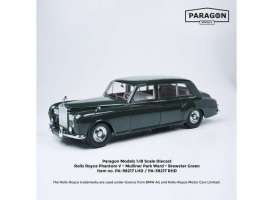 Rolls Royce  - Phantom V MPW Limousine 1964 racing green - 1:18 - Paragon - 38217R - para38217R | Toms Modelautos