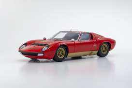 Lamborghini  - Miura P400SV red/gold - 1:18 - Kyosho - 8317r - kyo8317r | Toms Modelautos