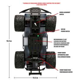 Dodge  - Charger R/T Off Road  1970 black - 1:12 - Jada Toys - 97488 - jada97488 | Toms Modelautos