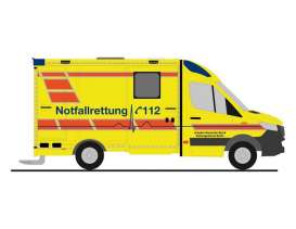 Mercedes Benz  - Sprinter yellow/red - 1:87 - Rietze - R76260 - RZ76260 | Toms Modelautos