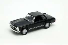 Mercedes Benz  - 230SL black - 1:34 - Welly - 43774 - welly43774bk | Toms Modelautos