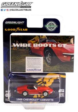 Chevrolet  - Corvette 1969 red - 1:64 - GreenLight - 30248 - gl30248 | Toms Modelautos