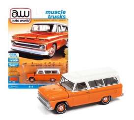 Chevrolet  - Suburan 1965 orange - 1:64 - Auto World - SP060B - AWSP060B | Toms Modelautos