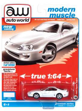 Toyota  - Supra 1993 white - 1:64 - Auto World - SP064B - AWSP064B | Toms Modelautos