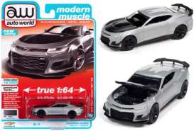 Chevrolet  - Camaro 2019 satin steel - 1:64 - Auto World - SP066B - AWSP066B | Toms Modelautos