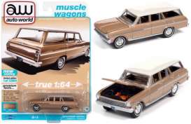 Chevrolet  - II Nova 1963 tan - 1:64 - Auto World - SP067A - AWSP067A | Toms Modelautos