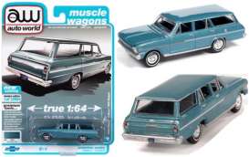 Chevrolet - II Nova 1963 aqua - 1:64 - Auto World - SP067B - AWSP067B | Toms Modelautos Chevrolet - II Nova 1963 aqua - 1:64 - Auto World - SP067B - AWSP067B | Toms Modelautos