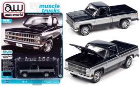 Chevrolet  - Silverado 1982 blue - 1:64 - Auto World - SP069A - AWSP069A | Toms Modelautos