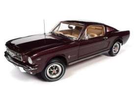 Ford  - Mustang 1965 burgundy - 1:18 - Auto World - AMM1248 - AMM1248 | Toms Modelautos