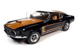 Ford  - Mustang 1969 black/gold - 1:18 - Auto World - AMM1251 - AMM1251 | Toms Modelautos