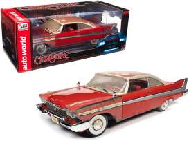 Plymouth  - Fury *Christine* 1958 red dirty - 1:18 - Auto World - SS130 - AWSS130 | Toms Modelautos