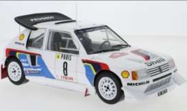 Peugeot  - 205 1986 white/blue/red/black - 1:18 - IXO Models - rmc049C - ixrmc049C | Toms Modelautos