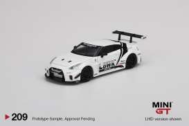 LB Works Nissan - Silhouette GT 35GT-RR 2020 white/black - 1:64 - Mini GT - 00209-R - MGT00209rhd | Toms Modelautos