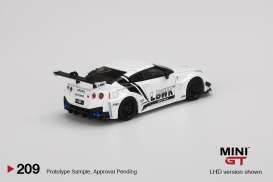 LB Works Nissan - Silhouette GT 35GT-RR 2020 white/black - 1:64 - Mini GT - 00209-R - MGT00209rhd | Toms Modelautos