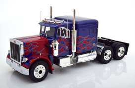 Peterbilt  - 359 1967 blue/red - 1:18 - Road Kings - 180083 - rk180083 | Toms Modelautos