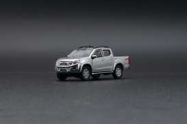 Isuzu  - D-Max 2016 silver - 1:64 - BM Creations - 64B0100 - BM64B0100rhd | Toms Modelautos