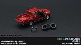 Isuzu  - D-Max 2016 red-orange - 1:64 - BM Creations - 64B0104 - BM64B0104rhd | Toms Modelautos