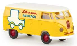 Volkswagen  - T1B yellow - 1:87 - Brekina - 32718 - brek32718 | Toms Modelautos