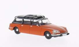 Citroen  - DS Break orange/black - 1:87 - Brekina - 14215 - brek14215 | Toms Modelautos