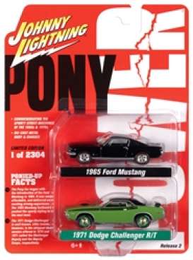 Assortment/ Mix  - black/green - 1:64 - Johnny Lightning - PK010 - JLPK010B | Toms Modelautos