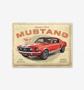 Tac Signs 3D  - Mustang beige/red - Tac Signs - NA23298 - tac3D23298 | Toms Modelautos