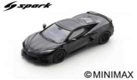 Chevrolet  - Corvette C8 2019 black - 1:43 - Spark - s5061 - spas5061 | Toms Modelautos
