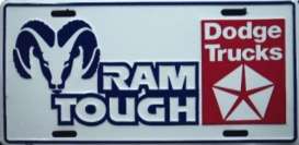 Funny Plates  - Dodge white/blue/red - Tac Signs - 00186 - fun00186 | Toms Modelautos