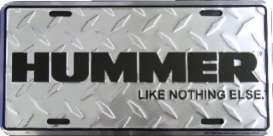 Funny Plates  - Hummer silver/black - Tac Signs - HT2620 - fun2620 | Toms Modelautos