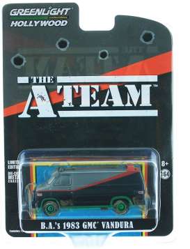 GMC  - Vandura *A-Team* 1983 black/grey/red - 1:64 - GreenLight - 44865F - gl44865F-GM | Toms Modelautos