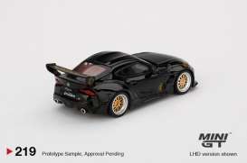 Toyota  - GR Supra  black - 1:64 - Mini GT - 00219-L - MGT00219lhd | Toms Modelautos