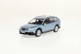 Saab  - 9-3X 2009 silver-blue - 1:43 - Triple9 Collection - 43076 - T9-43076 | Toms Modelautos