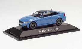 BMW  - M4 Coupé  blue  - 1:43 - Herpa - H071628 - herpa071628 | Toms Modelautos