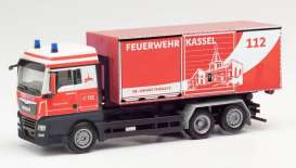 MAN Fire Engines - TGX XLX Red/White - 1:87 - Herpa - H095952 - herpa095952 | Toms Modelautos