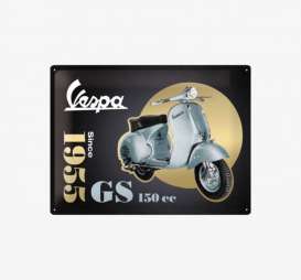 Tac Signs 3D  - Vespa black/gold - Tac Signs - NA63385 - tac3D63385 | Toms Modelautos