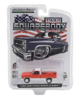 GMC - Sierra Classics 1500 Short Bed 1985 red/white - 1:64 - GreenLight - 51410 - gl51410 | Toms Modelautos GMC - Sierra Classics 1500 Short Bed 1985 red/white - 1:64 - GreenLight - 51410 - gl51410 | Toms Modelautos